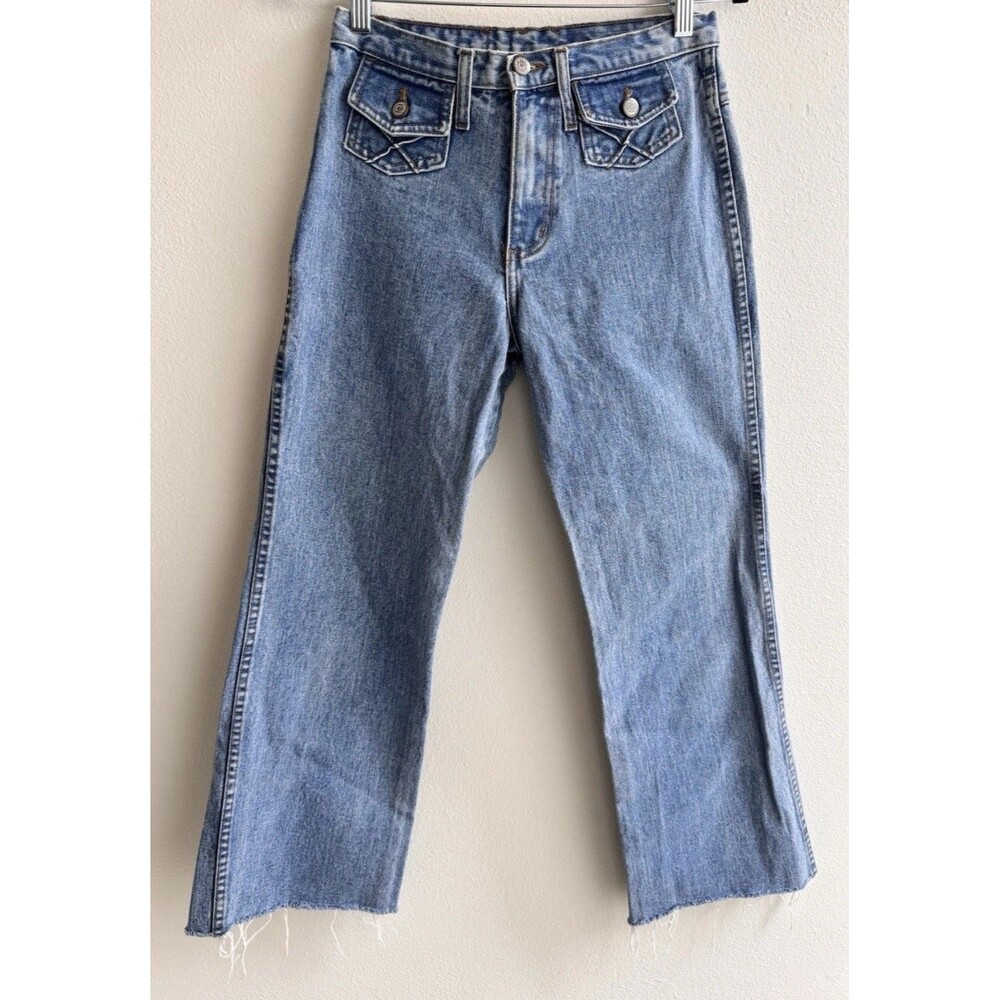 Vintage L.e.i. Jeans Women Sz 5 26x27 Straight Leg Mid Rise Y2K Light Wash
